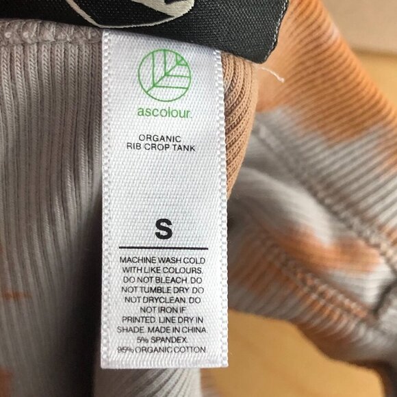 Shelbe Shop Earth Cropped Ribbed Tank Top - Tie Dye Organic Cotton - Picture 8 of 9